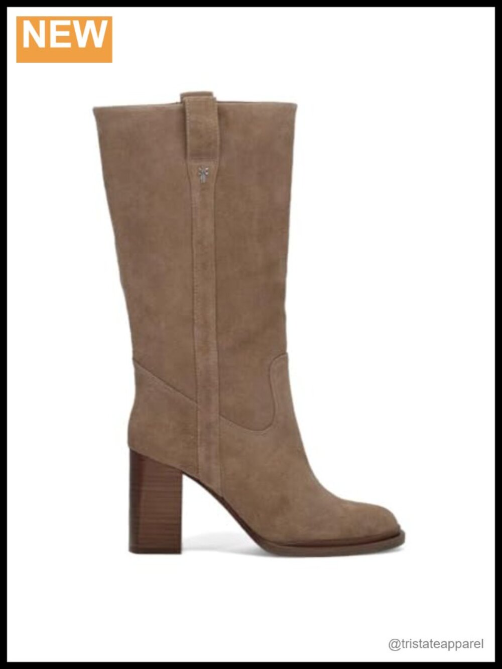 Premium Leather Mid-Calf Slouchy Boots, Pull-On, Heeled, Durable